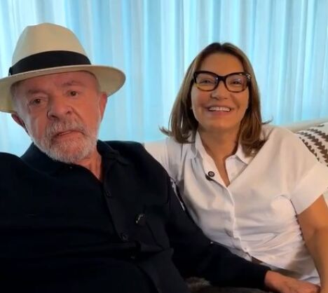 Lula e Janja em live do Dia dos Namorados