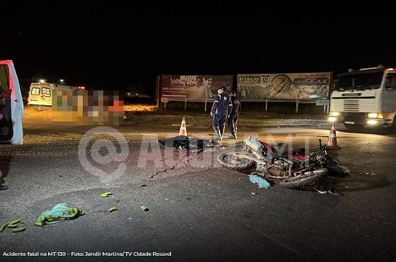 Motociclista de morre após ser atingido por carro em rotatória da MT-130