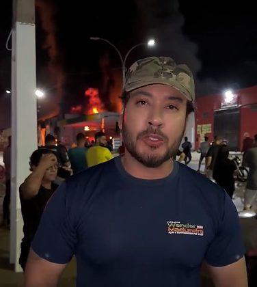 Vereador gravou vídeo em incêndio de galpão e denunciou