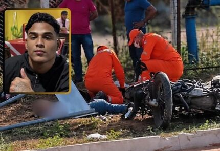 Após ultrapassagem na contramão, jovens em moto batem em carro e são arremessados 