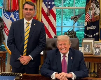 Flávio Bolsonaro e Donald Trump