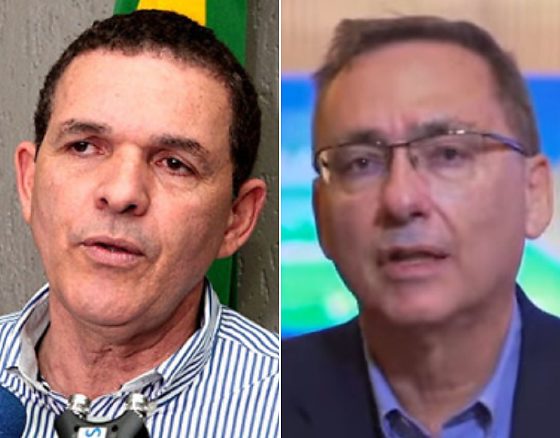 O deputado federal Juarez Costa (Republicanos) e o ex-presidente da Aegea Saneamento, Hamilton Amadeo.