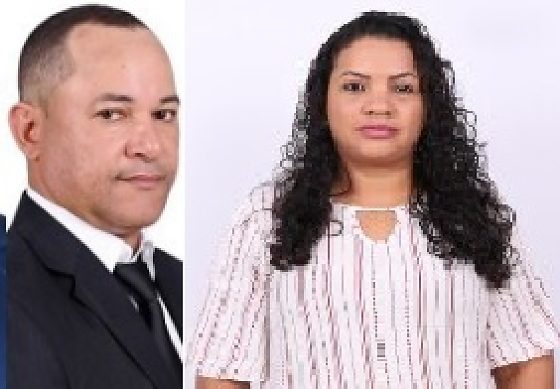 O vereador em Mirassol D'Oeste, Pelezinho (MDB), e a suplente, Simone Alves (Republicanos).