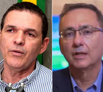 O deputado federal Juarez Costa (Republicanos) e o ex-presidente da Aegea Saneamento, Hamilton Amadeo.