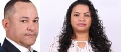 O vereador em Mirassol D'Oeste, Pelezinho (MDB), e a  suplente, Simone Alves (Republicanos). 