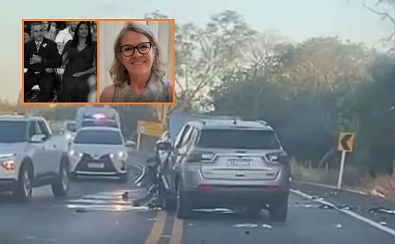 Batida frontal entre carros mata três pessoas e cachorro na BR-163