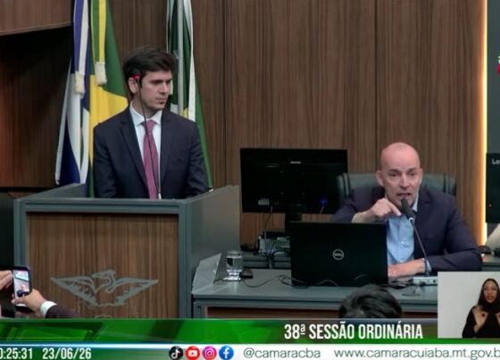 O advogado da Águas Cuiabá, Pedro Pamplona, e o diretor-geral da concessionária Leonardo Menna - da esquerda à direita. 