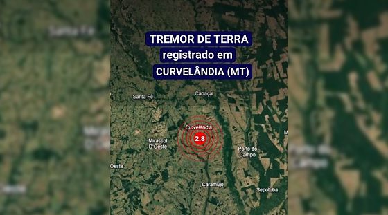tremor de terra Curvelândia
