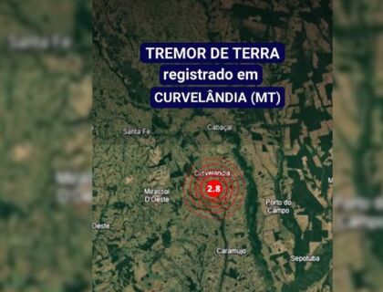 tremor de terra Curvelândia