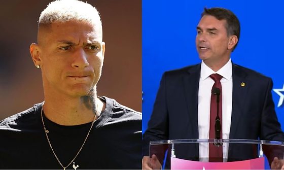 Richarlison e Flávio Bolsonaro