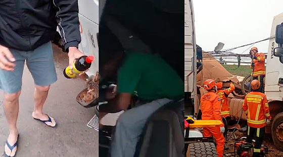 Motorista estava embriagado em acidente entre carretas na BR364