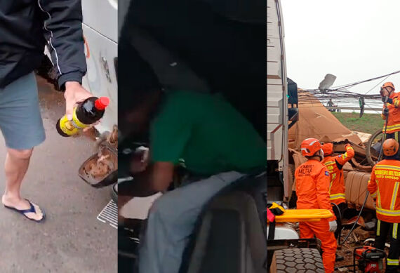 Motorista estava embriagado em acidente entre carretas na BR364