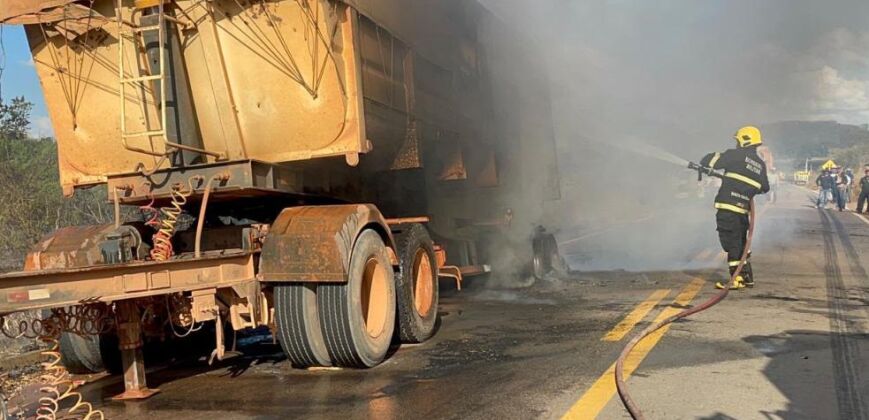 Carreta incêndio Matupá