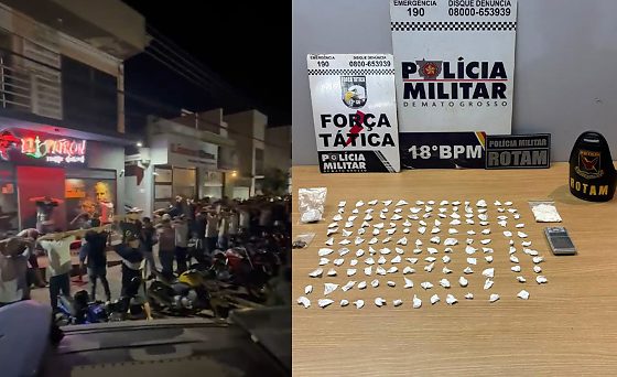 PM fecha festa com menores em tabacaria em Pontes e Lacerda