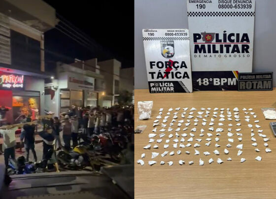 PM fecha festa com menores em tabacaria em Pontes e Lacerda