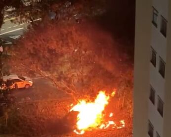 Porsche pegou fogo