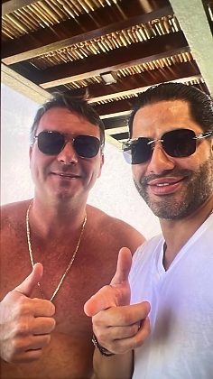 O senador Flávio Bolsonaro com Felipe Mourão, o Sicário de Vorcaro.jpeg
