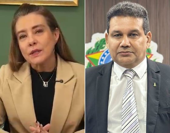 A prefeita de Várzea Grande, Flávia Moretti (PL), e o presidente da Câmara, Wanderley Cerqueira (MDB).