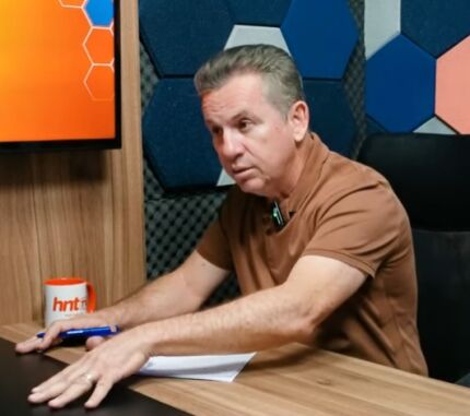 O ex-governador e pré-candidato ao Senado, Mauro Mendes (União Brasil), no HNT Entrevista.