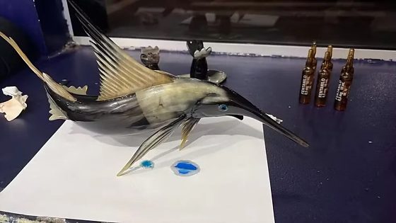 fentanil e cocaína em escultura de peixe