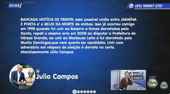 Júlio Campos beijo da morte