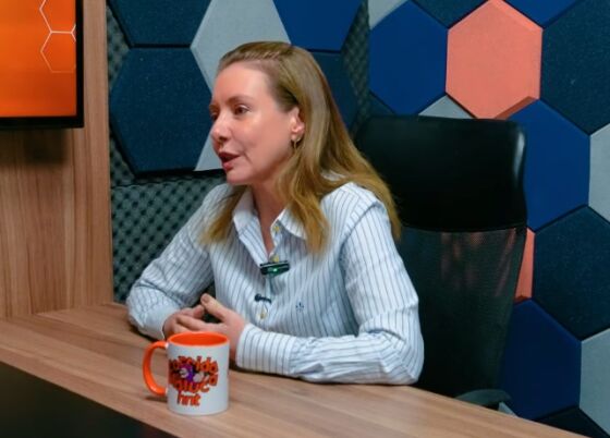 A prefeita de Várzea Grande, Flávia Moretti (PL), no HNT Entrevista.