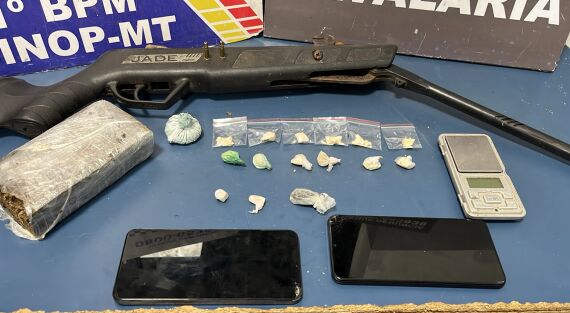 trafico de droga e arma sinop