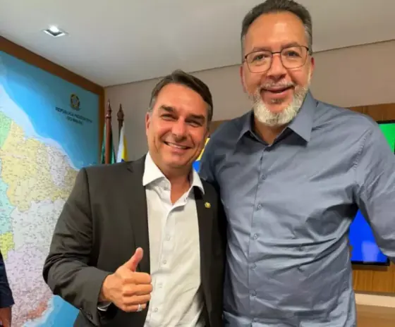 Márcio Canella e Flávio Bolsonaro