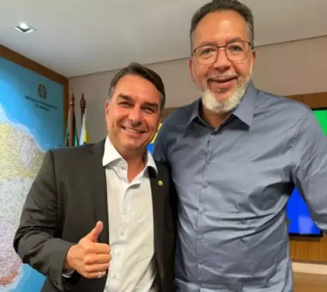 Márcio Canella e Flávio Bolsonaro