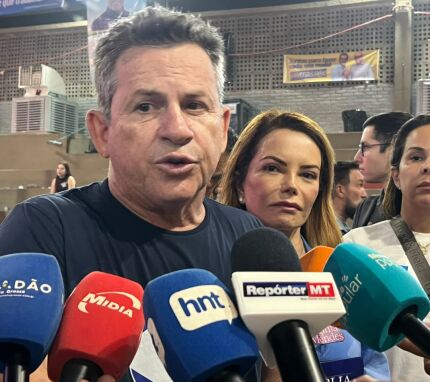 O ex-governador Mauro Mendes e a ex-primeira-dama Virginia Mendes, ambos do União Brasil. 
