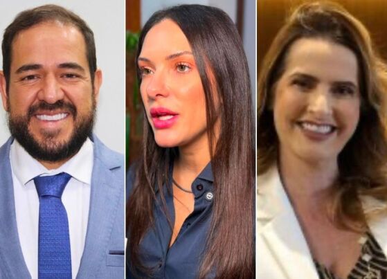 O vereador em Rondonópolis, Ibrahim Zaher, a deputada estadual Janaina Riva e a delegada Ana Cristina Silva Feldner. 