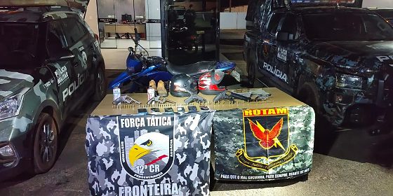 Apreensão de armas dos facionados mortos em confronto com a PM em MT 02