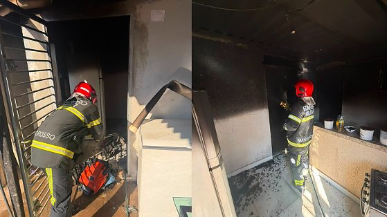 casa pega fogo em Lucas