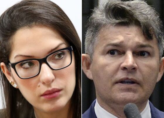 A deputada estadual Janaina Riva (MDB) e o deputado federal José Medeiros (União Brasil). 