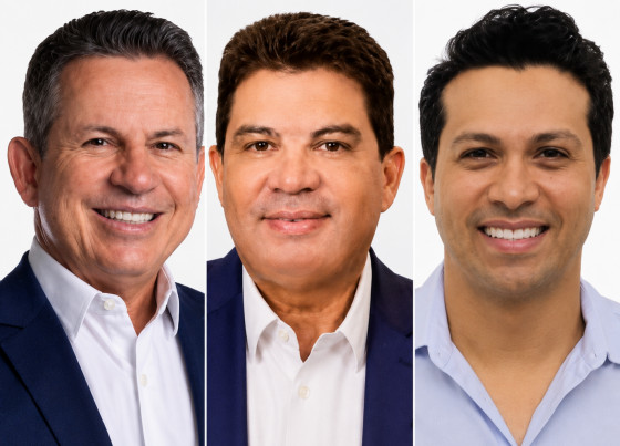 O ex-governador Mauro Mendes (UB), o ex-senador Cidinho Santos (PP) e o empresário Elson Ramos (Podemos).