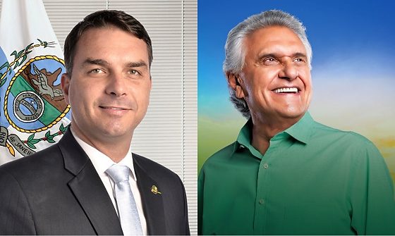 Flávio Bolsonaro e Ronaldo Caiado