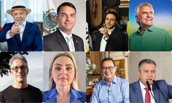 Candidatos presidência Lula Flavio Renan Caiado Zema Clariana Augusto Cury Rui Costa