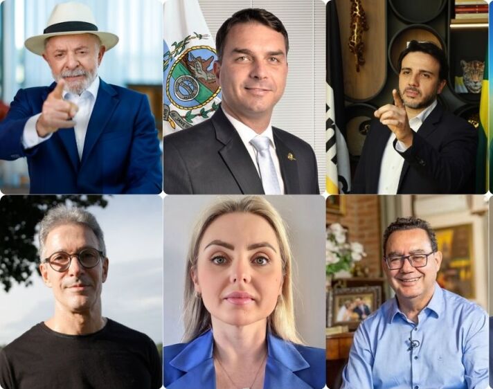 Candidatos presidência Lula Flavio Renan Caiado Zema Clariana Augusto Cury Rui Costa