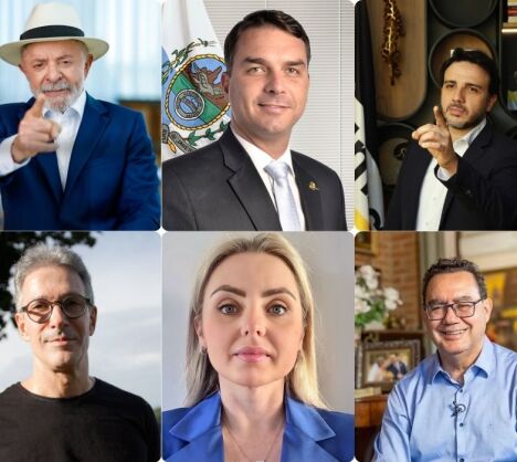 Candidatos presidência Lula Flavio Renan Caiado Zema Clariana Augusto Cury Rui Costa