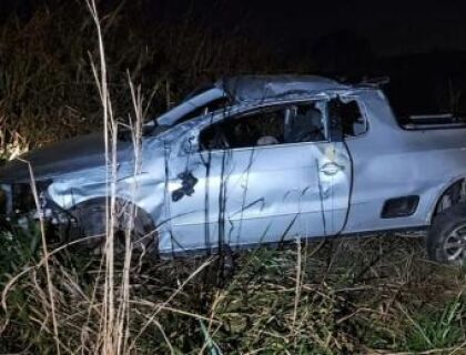 capotamento de Saveiro na MT-220