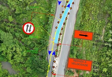 Obra no Viaduto da Imigrantes