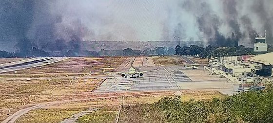 Incêndio aeroporto VG