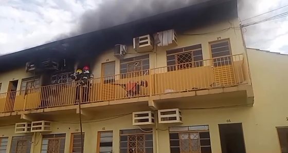 Quitinete no Grande Terceiro, em Cuiabá é atingida por incêndio 