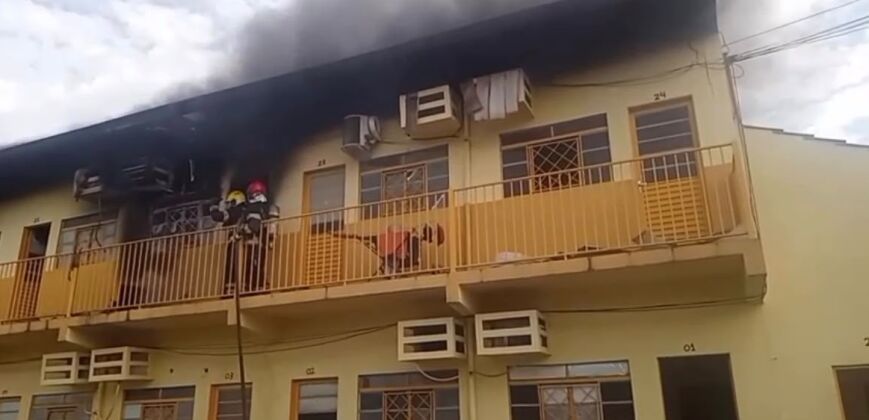 Quitinete no Grande Terceiro, em Cuiabá é atingida por incêndio 