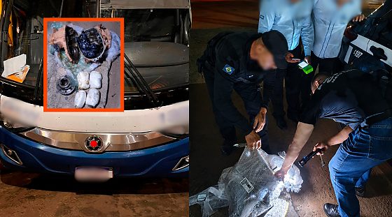 Motorista preso após Polícia encontra 3.2 kg de drogas escondidas em caixa de cambio
