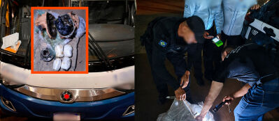 Motorista preso após Polícia encontra 3.2 kg de drogas escondidas em caixa de cambio