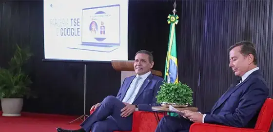 Ministro Nunes Marques e Presidente do Google Brasil, Fábio Coelho