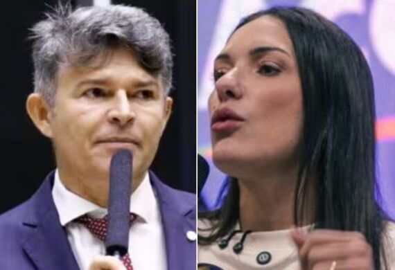 O deputado federal José Medeiros (PL) e a deputada estadual, Janaina Riva (MDB), ambos candidatos ao Senado pela mesma coligação. 
