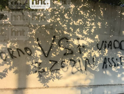 muro da casa de professor da UFMT pichado