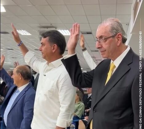 Flávio Bolsonaro e Eduardo Cunha